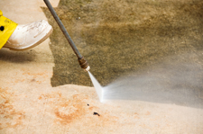 Pressure Washing a driveway in Charlotte, NC